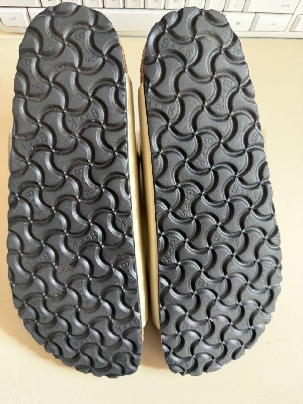 BIRKENSTOCK BIG BUCKLE HIGH SHINE ECRU IVORY/WHITE LEATHER NARROW SZ 40 EU (US 9 - Picture 5 of 6